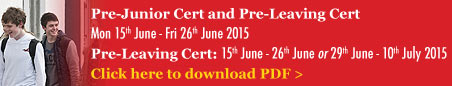 Pre-Junior Cert and Pre-Leaving Cert